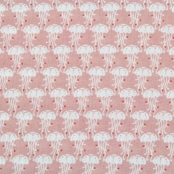 Tissu méduses rose