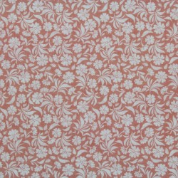 Tissu fleur blanche corail bio