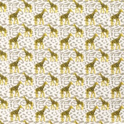 Tissu girafes beige